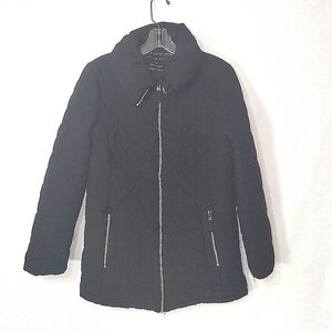 Marc New Your Andrew Marc faux down black mid length jacket size medium